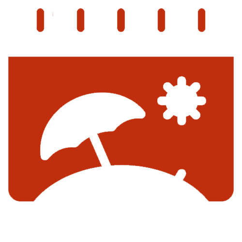 A calendar icon with an umbrella and precision machining career opportunities on it.